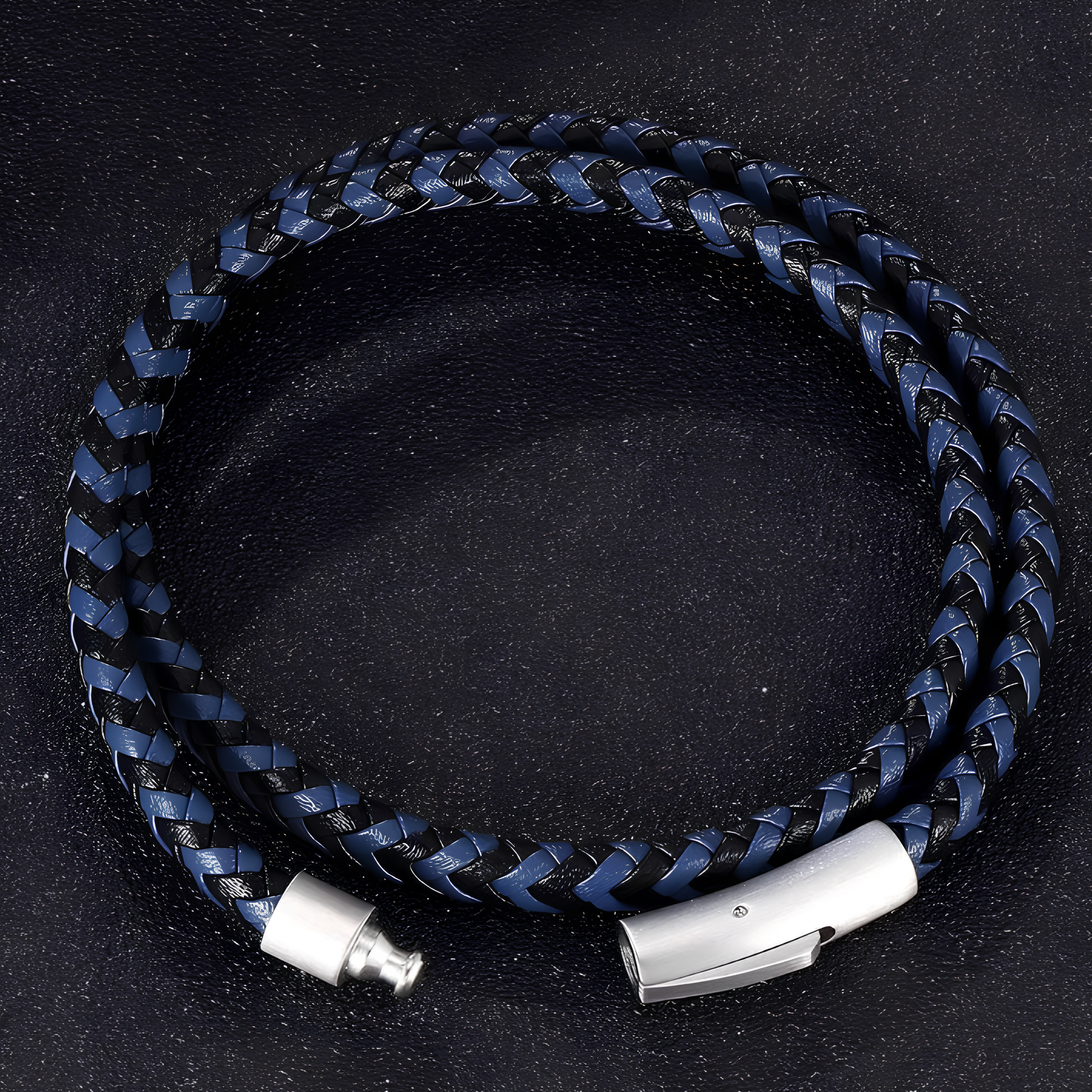 "SILVER ORACLE BRAID BLUE"