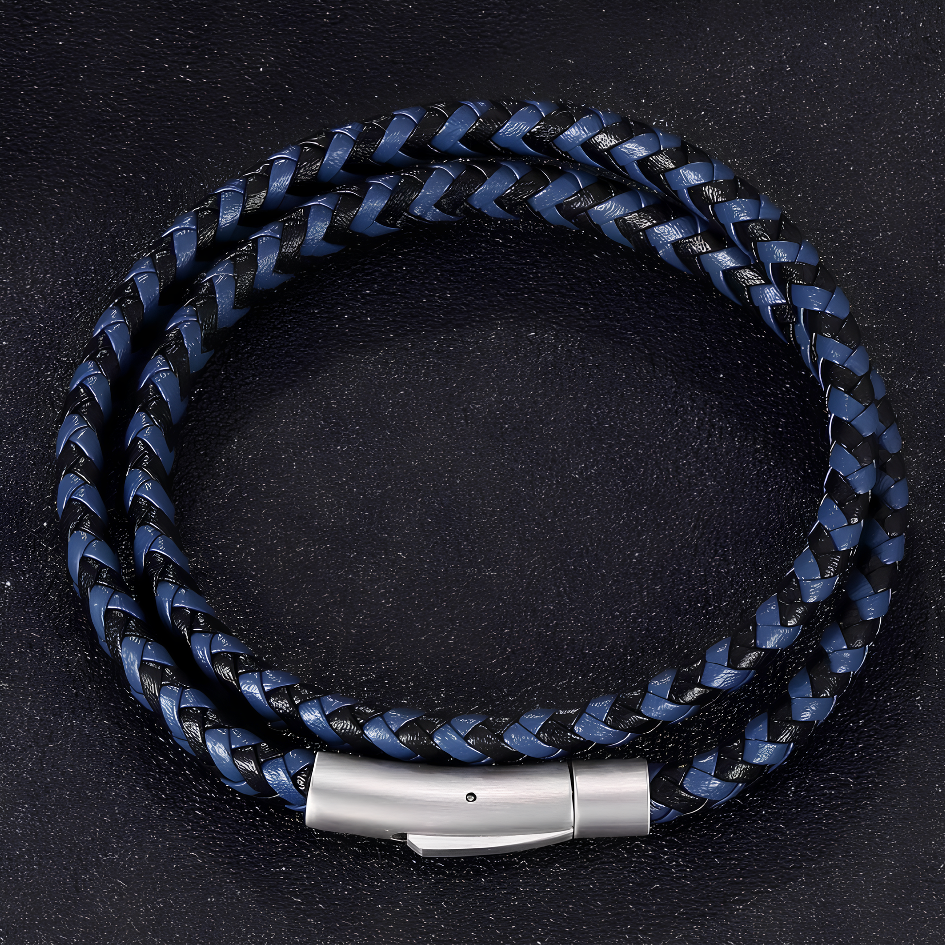 "SILVER ORACLE BRAID BLUE"