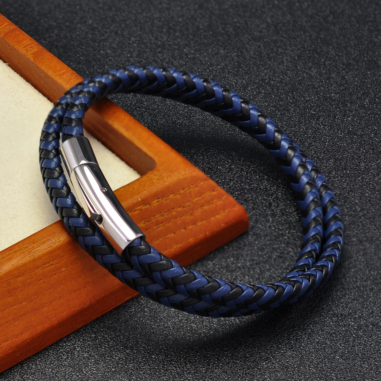 "SILVER ORACLE BRAID BLUE"