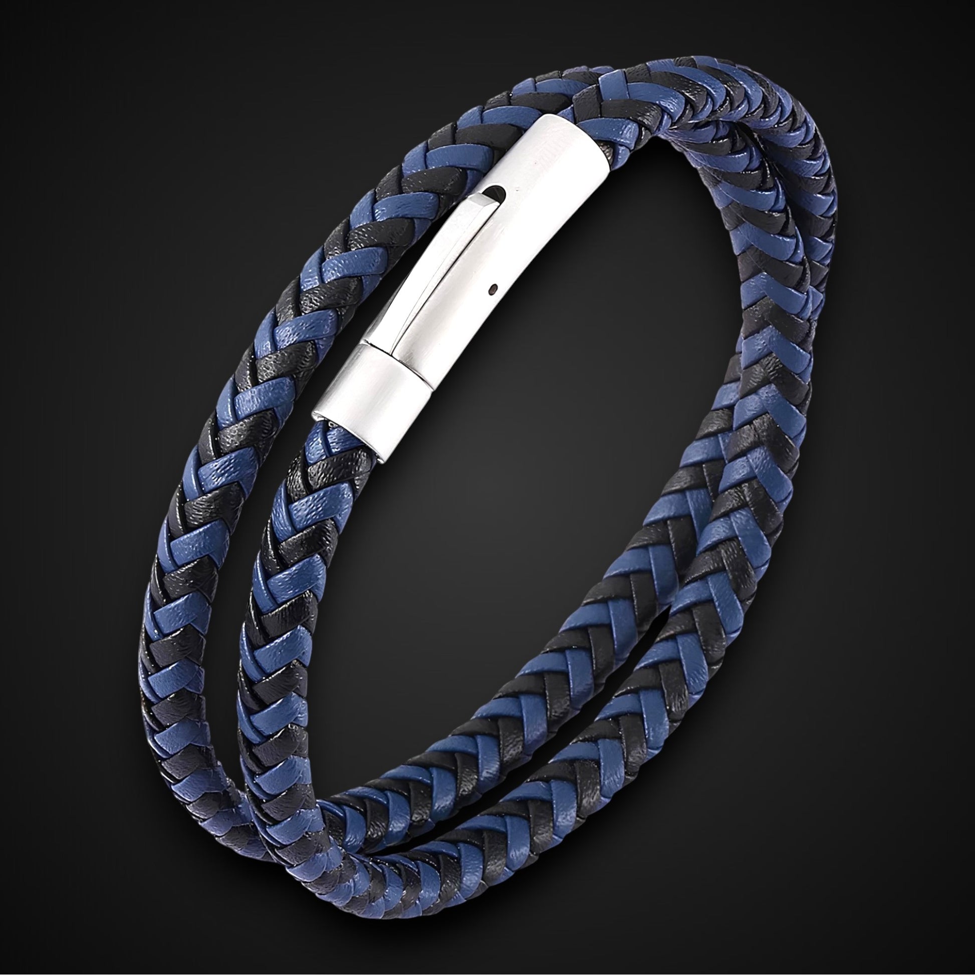 "SILVER ORACLE BRAID BLUE"